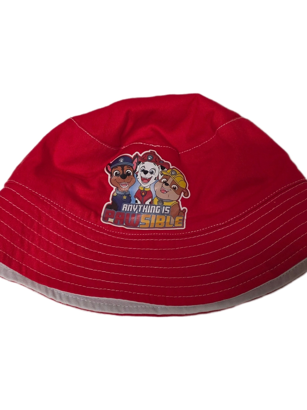 Paw Patrol Red Kids Bucket Hat - "Anything Is Pawsible"